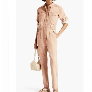NEW! Triarchy Jumpsuit in Clay One Piece Denim Jumper Lined to Cuff Oversized XS